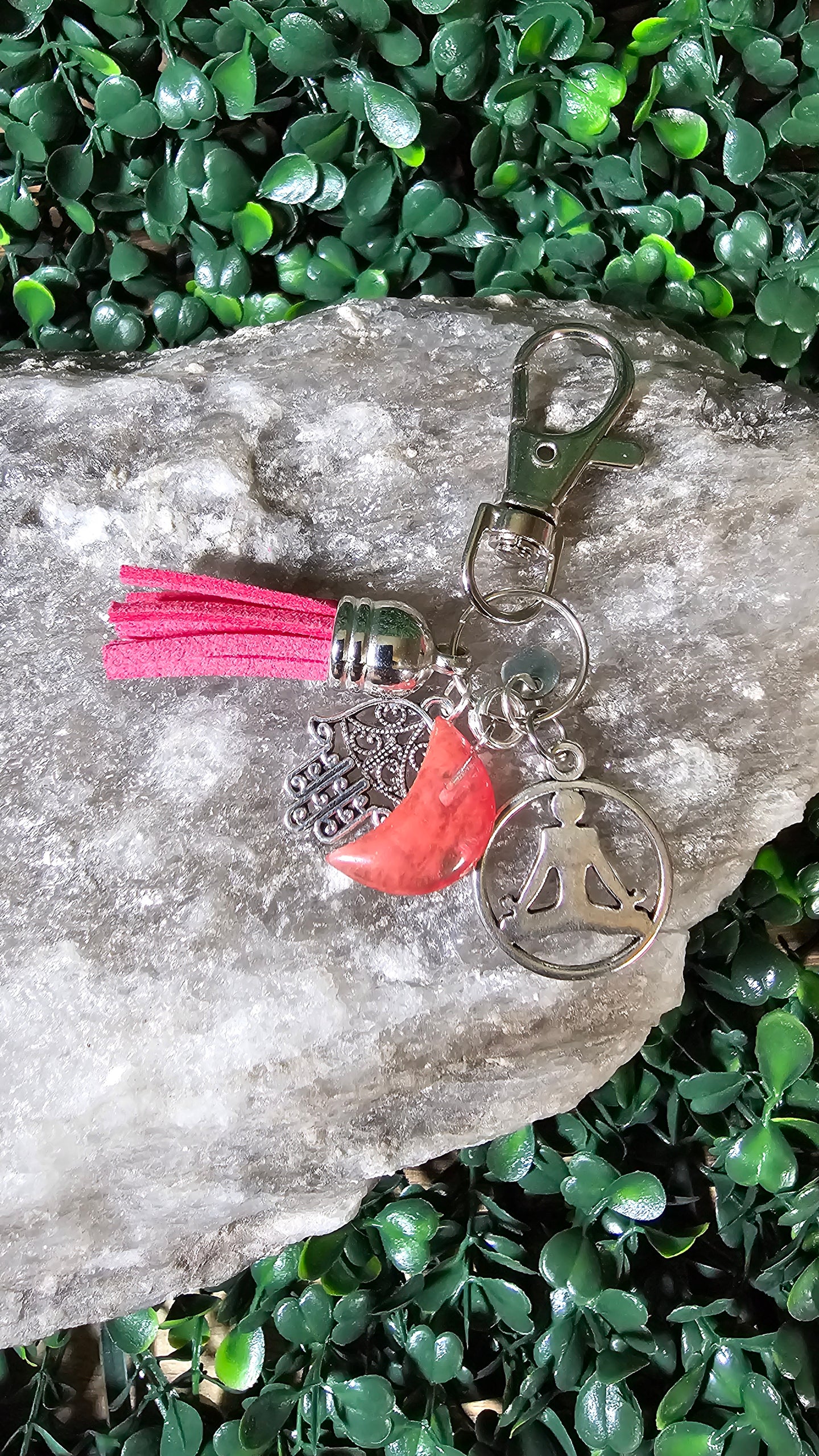 Cherry Quartz- crystal moon vibes charm